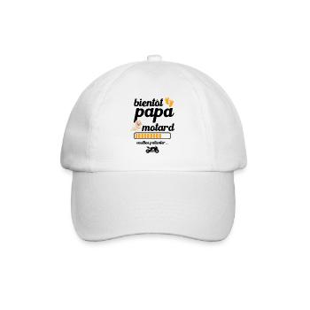 Bientôt papa motard - Casquette classique - blanc/blanc - Devant