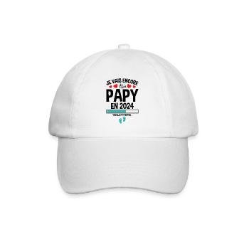 Je Vais Encore Être Papy En 2024 Cadeau Enceinte - Casquette classique - blanc/blanc - Devant