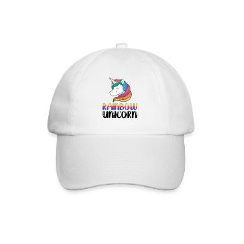 Rainbow Unicorn Bisexual Transgender Pride Rainbow - Baseballkappe - Weiß/Weiß - Vorne
