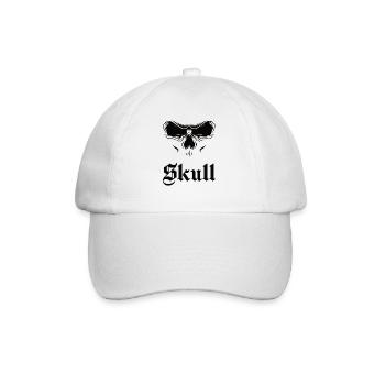 Totenkopf als Geschenkidee - Baseballkappe - Weiß/Weiß - Vorne