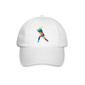 Baseball Fan Tie Dye Batter - Baseballkappe - Weiß/Weiß - Vorne