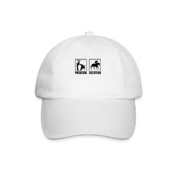 Horse Racing Horse Racers Statement Problem - Baseballkappe - Weiß/Weiß - Vorne