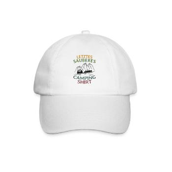 Camping Wohnwagen lustiges Geschenk - Baseballkappe - Weiß/Weiß - Vorne
