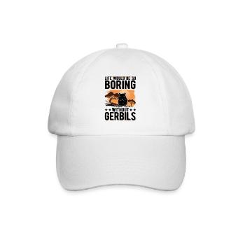 Gerbil Gift Racing Rat Germesau - Baseball Cap - white/white - Front