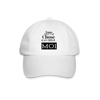 Toute bonne chose a un début...MOI! - Casquette classique - blanc/blanc - Devant