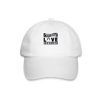 I Really Love Penguins Emperor Sea Bird King - Baseball Cap - white/white - Front