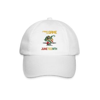 Juneteenth Black History Day Pride Gift - Baseball Cap - white/white - Front