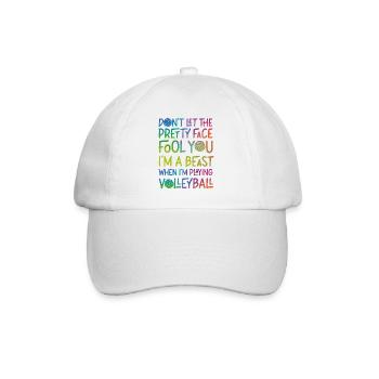 Volleyball Player Team Girl - Baseball Cap - white/white - Front