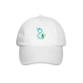 watercolored Urmeli / Pastel blue - Baseballkappe - Weiß/Weiß - Vorne