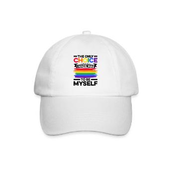 The Only Choice I Made Was To Be Myself Bisexual G - Baseballkappe - Weiß/Weiß - Vorne