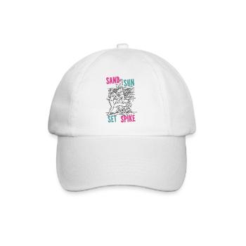 Volleyball Player Team Sand Sun - Baseball Cap - white/white - Front