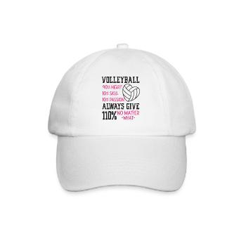 Volleyball Player Team Volleyball - Baseball Cap - white/white - Front