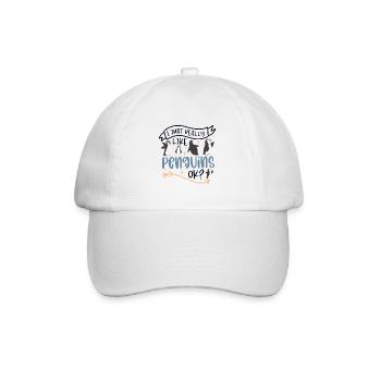 I Really Like Penguins Sea Bird King Emperor - Baseball Cap - white/white - Front