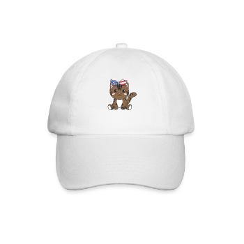 4 juillet chat américain pour enfants mignon chat américain - Casquette classique - blanc/blanc - Devant