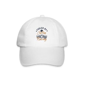 Fueled by Coffee and Racing Car Drag Racing Slot - Baseball Cap - white/white - Front