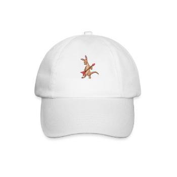 Comic Kangaroo plays electric guitar - Baseball Cap - white/white - Front