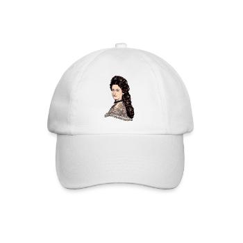 Kaiserin Elisabeth von Österreich - Hipster Sissi - Baseballkappe - Weiß/Weiß - Vorne