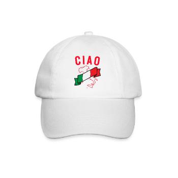 CIAO drapeau italien été vacances bonjour - Casquette classique - blanc/blanc - Devant