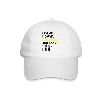 Lock Picking Locking Technician Schlossdienst Design - Baseball Cap - white/white - Front