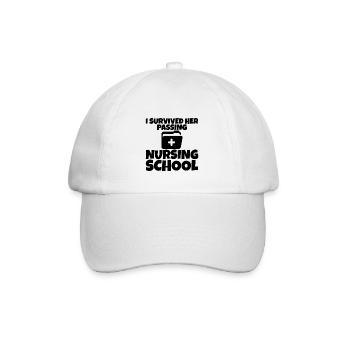 I Survived Her Passing Nursing School 10 - Baseball Cap - white/white - Front