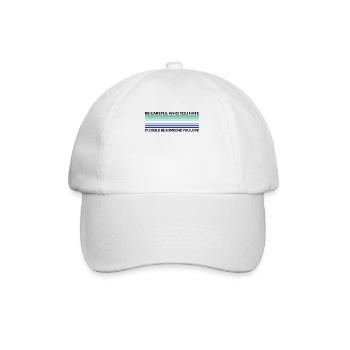 Attention, qui déteste - LGBTQ Gay - Casquette classique - blanc/blanc - Devant