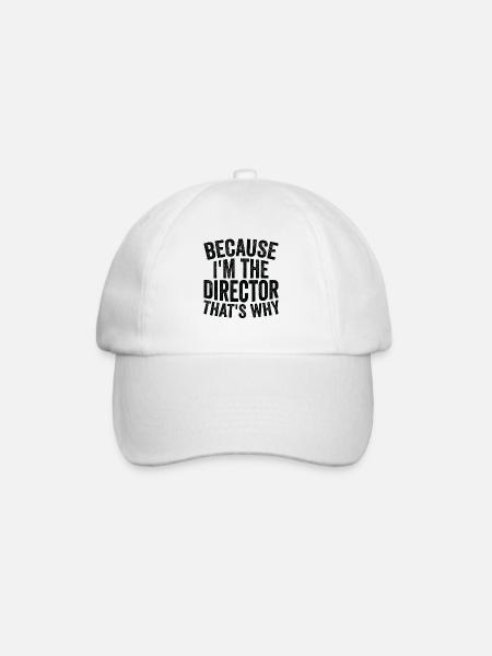 Weil Ich Der Regisseur Bin - Baseballkappe - Weiß/Weiß
