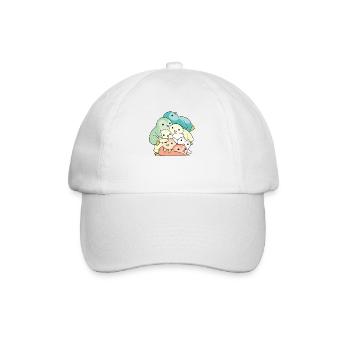 genderfloren Flag Pride LGBTQ süße Pinguin - Baseballkappe - Weiß/Weiß - Vorne