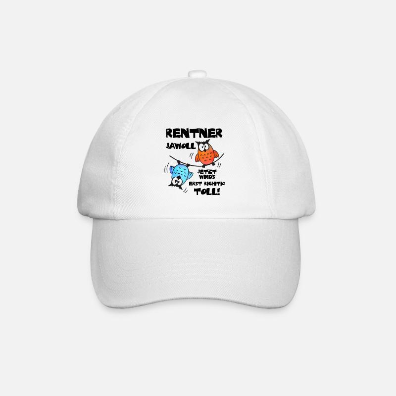 Geschenk Rente Pension Mann Frau Rentner - Baseballkappe - Weiß/Weiß