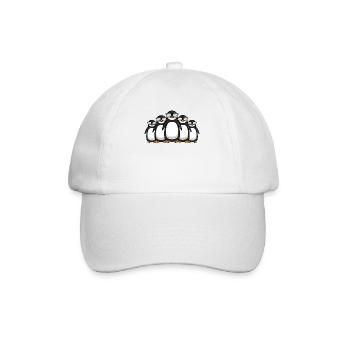 Funny Penguin Gang With Sunglasses Gift - Baseball Cap - white/white - Front