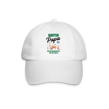 Garten Papa Lustiger Spruch Geschenk Herren - Baseballkappe - Weiß/Weiß - Vorne