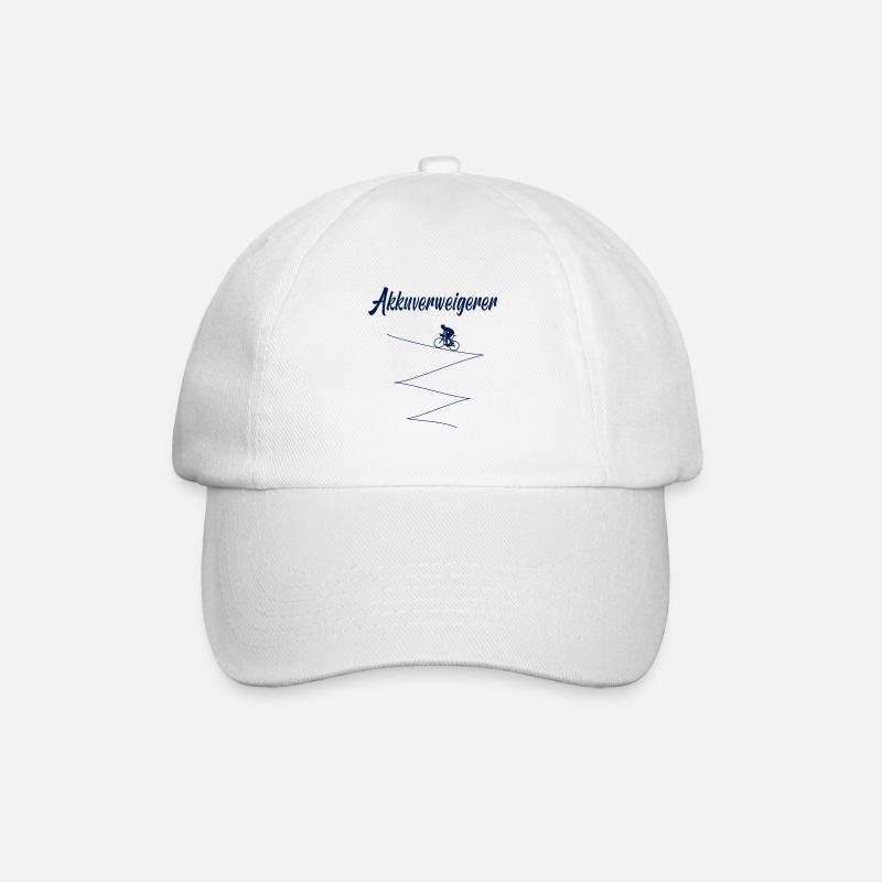 Akkuverweigerer Rennrad - Baseballkappe - Weiß/Weiß