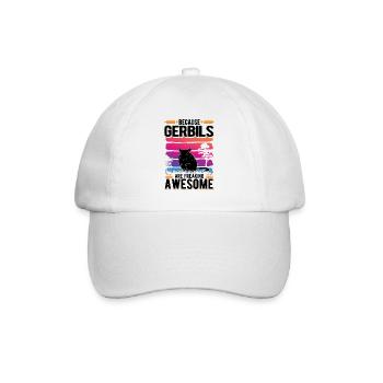 Gerbil Gift Racing Rat Germesau - Baseball Cap - white/white - Front