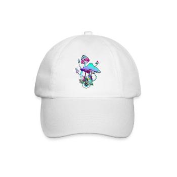 Magic Mushrooms Psychedelic Art - Baseball Cap - white/white - Front