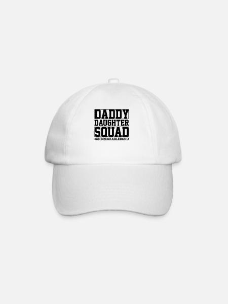 Daddy Daughter Squad Matching Father - Baseballkappe - Weiß/Weiß