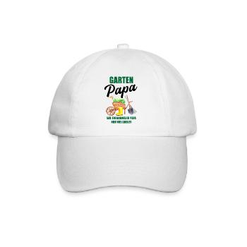 Garten Papa Lustiger Spruch Geschenk Herren - Baseballkappe - Weiß/Weiß - Vorne