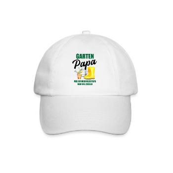 Garten Papa Lustiger Spruch Geschenk Herren - Baseballkappe - Weiß/Weiß - Vorne