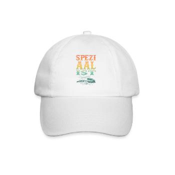 Lustige Angler Geschenke Spezialist Aal Angeln - Baseballkappe - Weiß/Weiß - Vorne