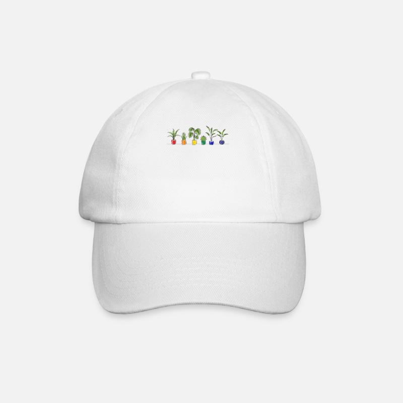 LGBTQ Plant Rainbow - Baseballkappe - Weiß/Weiß