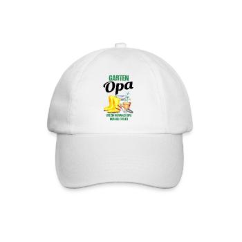Garten Opa Lustiger Spruch Geschenk Herren - Baseballkappe - Weiß/Weiß - Vorne