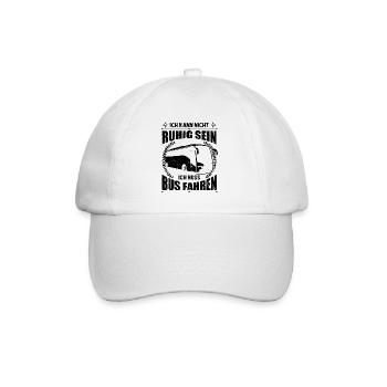 Busfahrer Geschenkideen ich kann - Baseballkappe - Weiß/Weiß - Vorne