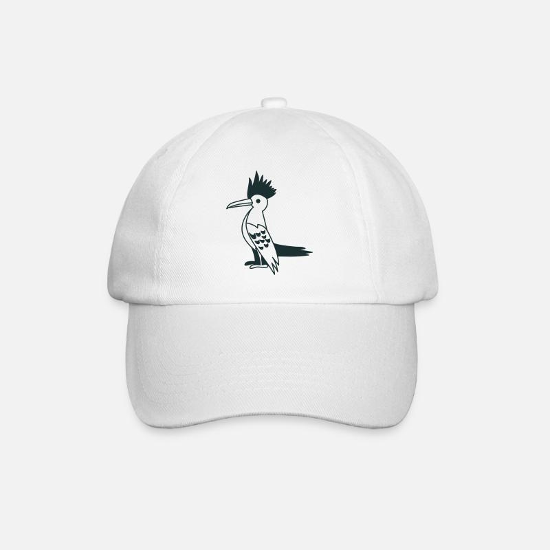 Großer Specht schwarz-weiß - Baseballkappe - Weiß/Weiß