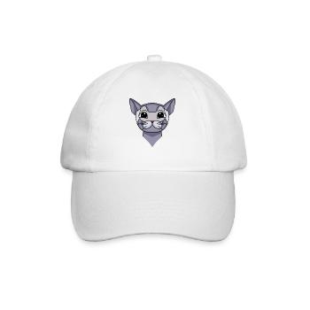 Britisch Kurzhaar Kopf Katze Katzenbesitzer - Baseballkappe - Weiß/Weiß - Vorne