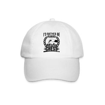 I'd Rather Be Playing Chess - Baseball Cap - white/white - Front