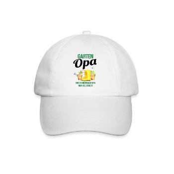 Garten Opa Lustiger Spruch Geschenk Herren - Baseballkappe - Weiß/Weiß - Vorne