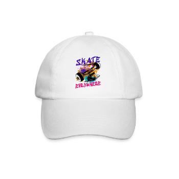 Schlittschuhlaufen überall - Baseballkappe - Weiß/Weiß - Vorne