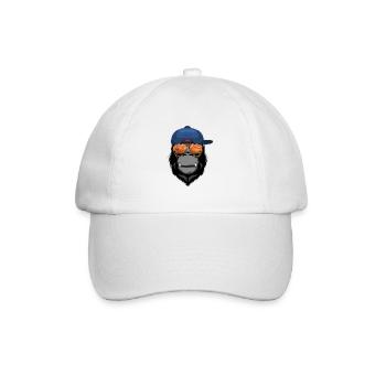 Affe - Baseballkappe - Weiß/Weiß - Vorne