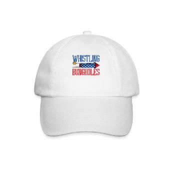 Whistling Bungholes Firework 4th of July Merica - Baseball Cap - white/white - Front