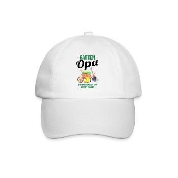 Garten Opa Lustiger Spruch Geschenk Herren - Baseballkappe - Weiß/Weiß - Vorne