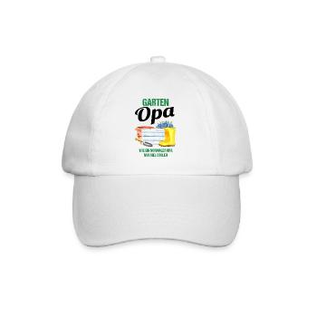 Garten Opa Lustiger Spruch Geschenk Herren - Baseballkappe - Weiß/Weiß - Vorne
