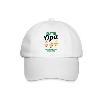 Garten Opa Lustiger Spruch Geschenk Herren - Baseballkappe - Weiß/Weiß - Vorne